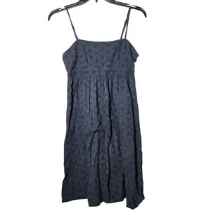 Gap Navy Blue Eyelet Lace Mini Babydoll Sun Dress Size 2 Coquette Cottage 2000s